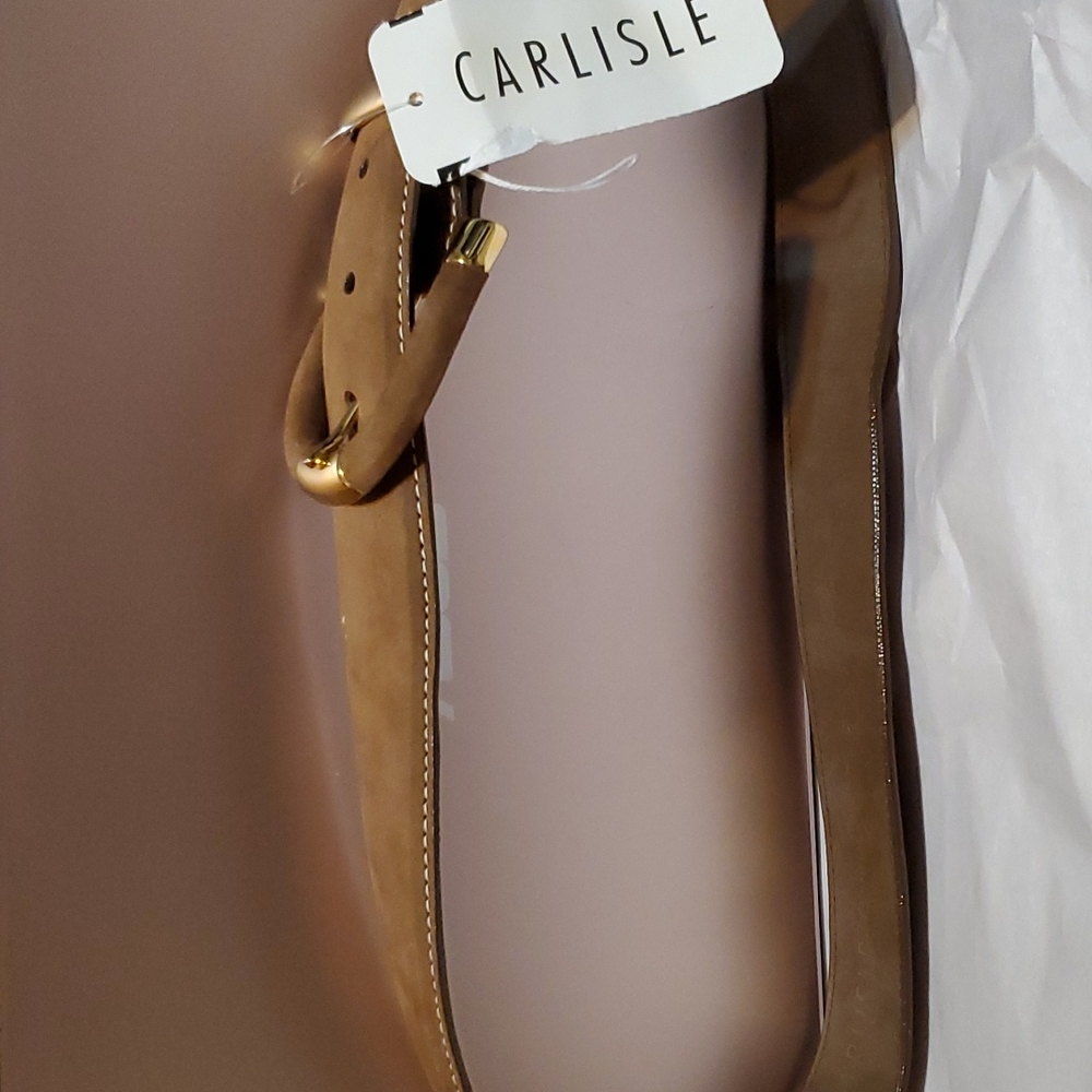 Carlisle brown leather belt medium sequoia 116081